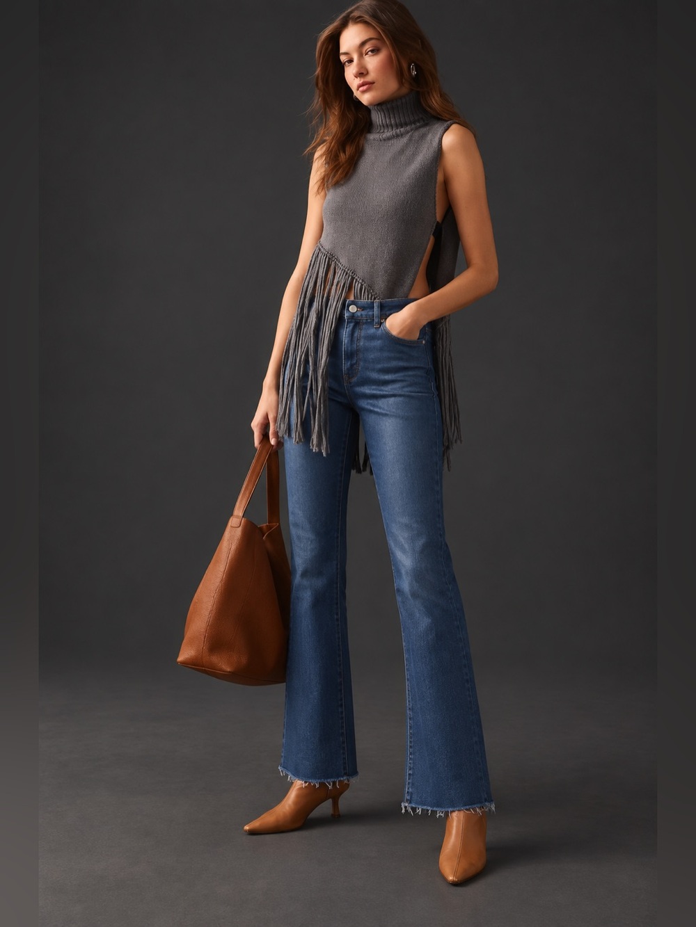 Anthropologie Pilcro Coated Demilune Bootcut Jeans Raw Hem Size 28